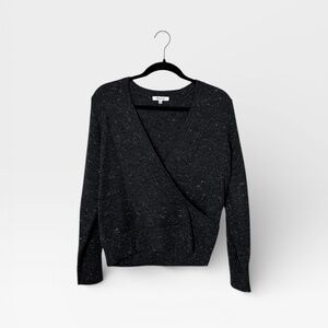 Madewell Wrap Front Long Sleeve Sweater